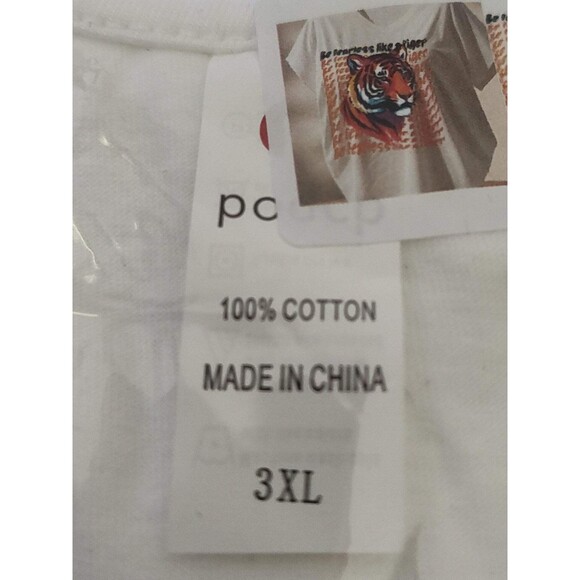 Be Fearless Like a Tiger T-shirt Women's 3XL White & Orange Tigers Tee - Picture 2 of 2